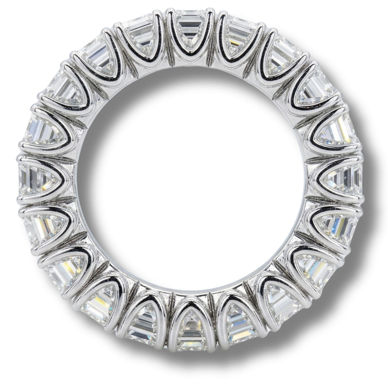Picchiotti - Emerald-Cut Xpandable™ Diamond Eternity Band in 18K White Gold - Jackson Hole Jewelry Company
