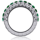 Picchiotti - Xpandable™ Emerald and Round Diamond Ring in 18K White Gold - Jackson Hole Jewelry Company