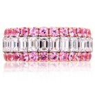 Picchiotti - Xpandable™ Pink Sapphire and Diamond Eternity Ring in 18K Rose Gold - Jackson Hole Jewelry Company