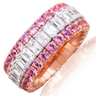 Picchiotti - Xpandable™ Pink Sapphire and Diamond Eternity Ring in 18K Rose Gold - Jackson Hole Jewelry Company