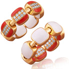 Picchiotti - Xpandable™ Red Coral, White Ceramic & Diamond Ring in 18K Rose Gold - Jackson Hole Jewelry Company