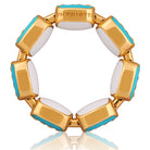 Picchiotti - Reversible Xpandable™ Round Diamond and Turquoise Ring in 18K Yellow Gold - Jackson Hole Jewelry Company