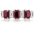 Picchiotti - Xpandable™ Octagonal Ruby and White Diamond Ring in 18K White Gold - Jackson Hole Jewelry Company