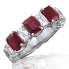 Picchiotti - Xpandable™ Octagonal Ruby and White Diamond Ring in 18K White Gold - Jackson Hole Jewelry Company