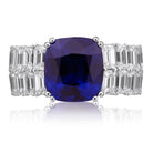 Picchiotti - Xpandable™ Cushion-Cut Royal Blue Sapphire & Diamond Ring in 18K White Gold - Jackson Hole Jewelry Company