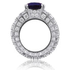 Picchiotti - Xpandable™ Cushion-Cut Royal Blue Sapphire & Diamond Ring in 18K White Gold - Jackson Hole Jewelry Company