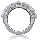 Picchiotti - Xpandable™ Oval and Round Diamond Half Way Eternity Ring in 18K White Gold - Jackson Hole Jewelry Company