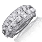 Picchiotti - Xpandable™ Oval and Round Diamond Half Way Eternity Ring in 18K White Gold - Jackson Hole Jewelry Company