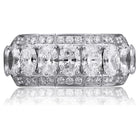 Picchiotti - Xpandable™ Oval and Round Diamond Half Way Eternity Ring in 18K White Gold - Jackson Hole Jewelry Company