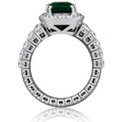 Picchiotti - Xpandable™ Emerald Ring with White Diamonds in 18K White Gold - Jackson Hole Jewelry Company
