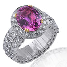 Picchiotti - Xpandable™ Oval Pink Sapphire & Diamond Ring in 18K White Gold - Jackson Hole Jewelry Company