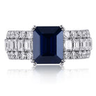 Picchiotti - Xpandable™ Octagonal Blue Sapphire and Diamond Ring in 18K White Gold - Jackson Hole Jewelry Company