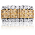 Picchiotti - Xpandable™ 4-Row Fancy Yellow & White Diamond Eternity Ring in 18K White Gold - Jackson Hole Jewelry Company