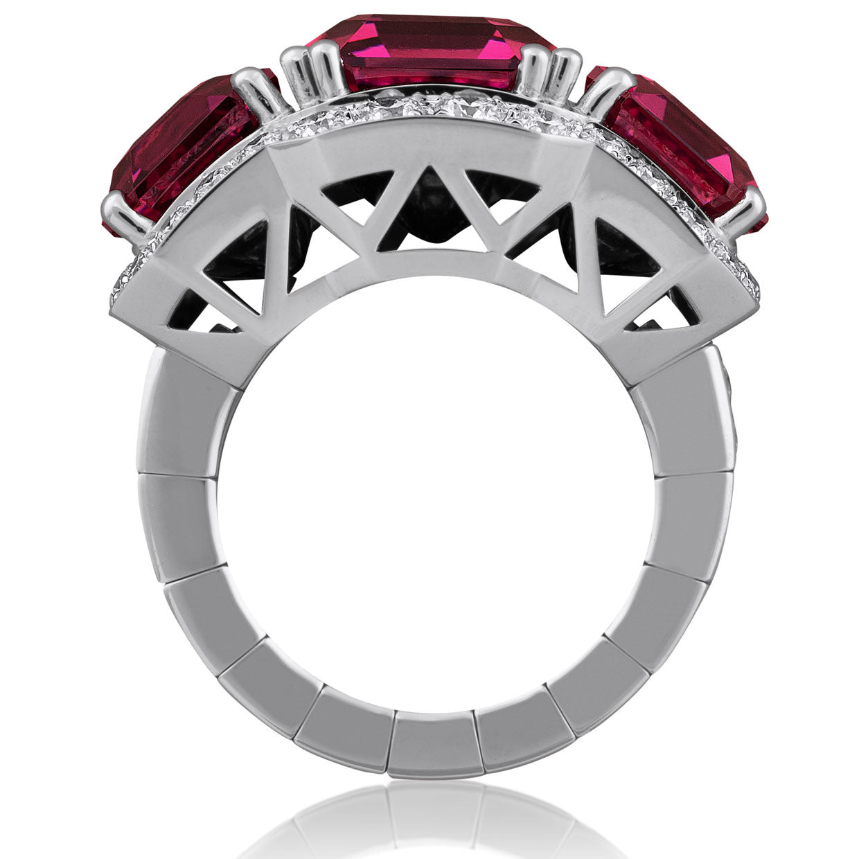 Picchiotti Xpandable™ Rumbell Ruby & Diamond Ring in 18K White Gold - Jackson Hole Jewelry Company