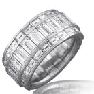 Picchiotti - Xpandable™ Baguette-Cut Diamond Half Way Eternity Ring in 18K White Gold - Jackson Hole Jewelry Company