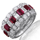 Picchiotti - Xpandable™ Octagonal Ruby and Diamond Ring in 18K White Gold - Jackson Hole Jewelry Company