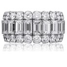 Picchiotti - Xpandable™ Emerald-Cut Diamond Half Way Eternity Ring in 18K White Gold - Jackson Hole Jewelry Company