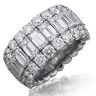 Picchiotti - Xpandable™ Emerald-Cut Diamond Half Way Eternity Ring in 18K White Gold - Jackson Hole Jewelry Company