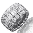 Picchiotti Xpandable™ Emerald Cut and Round Diamond Ring in 18K White Gold 17.68 cttw - Jackson Hole Jewelry Company