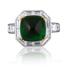 Picchiotti - Xpandable™ Sugar Loaf Emerald and Diamond Ring in 18K White Gold - Jackson Hole Jewelry Company