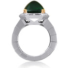 Picchiotti - Xpandable™ Sugar Loaf Emerald and Diamond Ring in 18K White Gold - Jackson Hole Jewelry Company