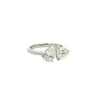 18K White Gold Pear & Heart Cut Diamond Ring – 2.06 Carats - Jackson Hole Jewelry Company