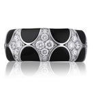 Picchiotti - Xpandable™ Onyx & Diamond Ring in 18K White Gold - Jackson Hole Jewelry Company
