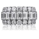 Picchiotti - Xpandable™ Emerald-Cut and Round Diamond Eternity Ring in 18K White Gold - Jackson Hole Jewelry Company