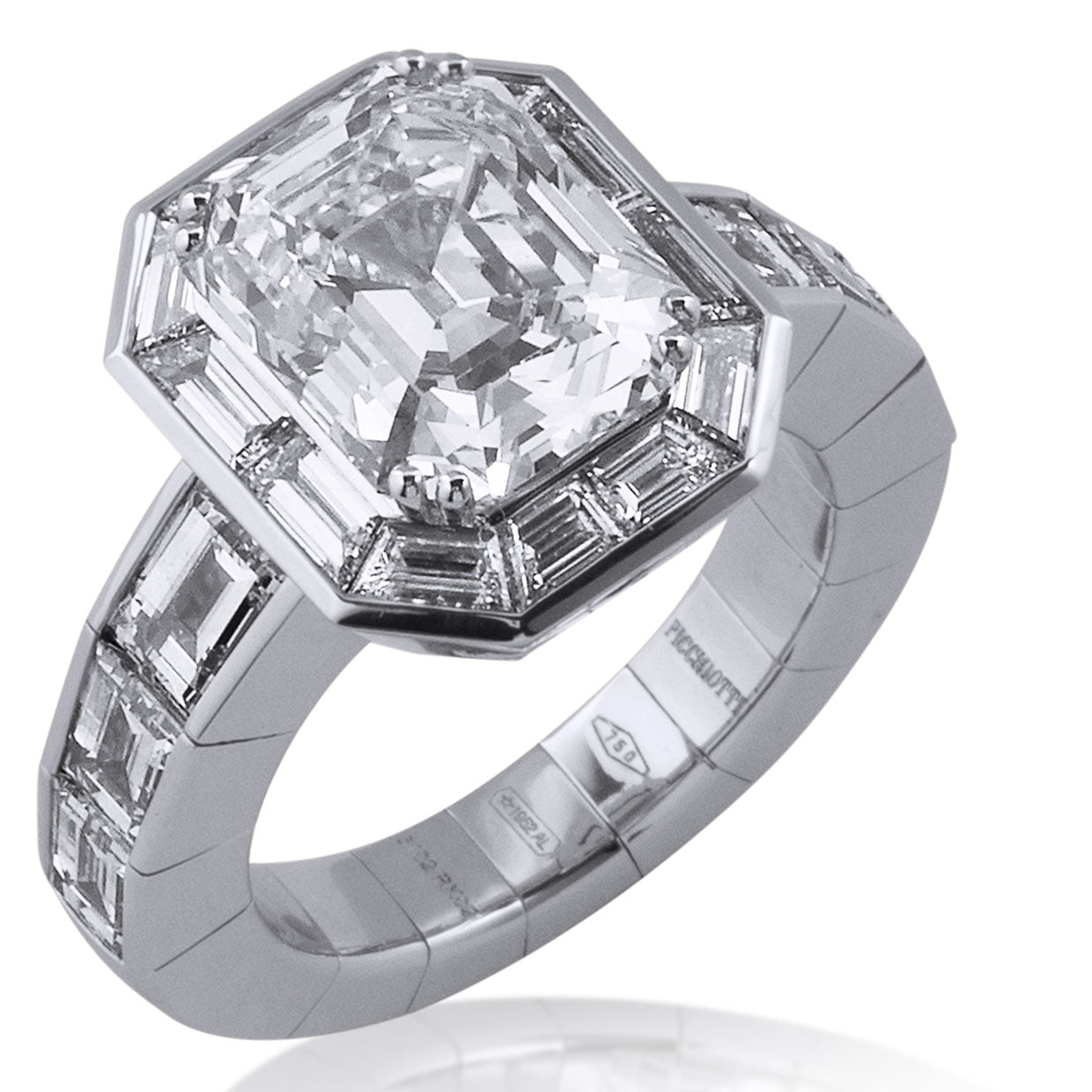 Picchiotti - Xpandable™ Emerald-Cut White Diamond Ring in 18K Yellow Gold - Jackson Hole Jewelry Company