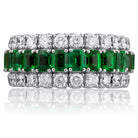 Picchiotti - Xpandable™ Emerald and Diamond Ring in 18K White Gold - Jackson Hole Jewelry Company