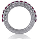 Picchiotti Xpandable™ 3-Row Ruby & Diamond Ring in 18K White Gold - Jackson Hole Jewelry Company