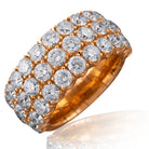 Picchiotti - Xpandable™ 3-Row Half-Way Diamond Ring in 18K White Gold - Jackson Hole Jewelry Company