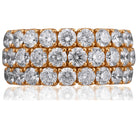 Picchiotti - Xpandable™ 3-Row Half-Way Diamond Ring in 18K White Gold - Jackson Hole Jewelry Company