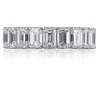 Picchiotti Xpandable™ Emerald-Cut Diamond Half Way Eternity Ring in 18K White Gold - Jackson Hole Jewelry Company