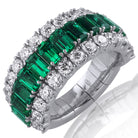 Picchiotti - Xpandable™ Emerald and White Diamond Ring in 18K White Gold - Jackson Hole Jewelry Company