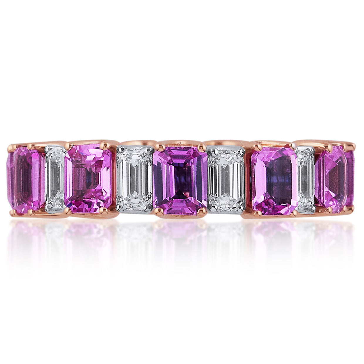Picchiotti - Xpandable™ Octagonal Pink Sapphire and Diamond Ring in 18K White and Rose Gold - Jackson Hole Jewelry Company