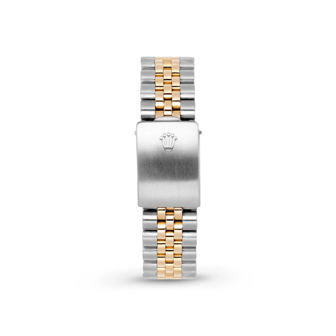 Rolex Datejust Lady 28mm Mother of Pearl Diamond Dial with Diamond Bezel in Steel and Yellow Gold on Jubilee - Jackson Hole Jewelry Company