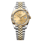 Rolex Datejust 41 Champagne Diamond Dial on Jubilee 41mm - Jackson Hole Jewelry Company