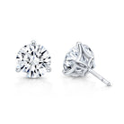 18K White Gold Signature Round Diamond Stud Earrings – 6.03 Carats - Jackson Hole Jewelry Company