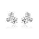 18K GOLD THREE STONES EARRINGS WITH DIAMONDS - Jackson Hole Jewelry Company