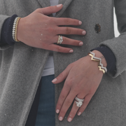 LUXE EDITION: 18 Karat Teton Stacking Rings™ (2 Ring Set) White - Jackson Hole Jewelry Company