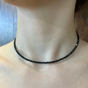 Choker in Black Spinel and Silver - Jackson Hole Jewelry Company