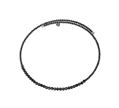 Choker in Black Spinel and Silver - Jackson Hole Jewelry Company