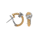 FOPE PRIMA 18K Gold Earrings with White Diamonds - 0.08 carats - Jackson Hole Jewelry Company