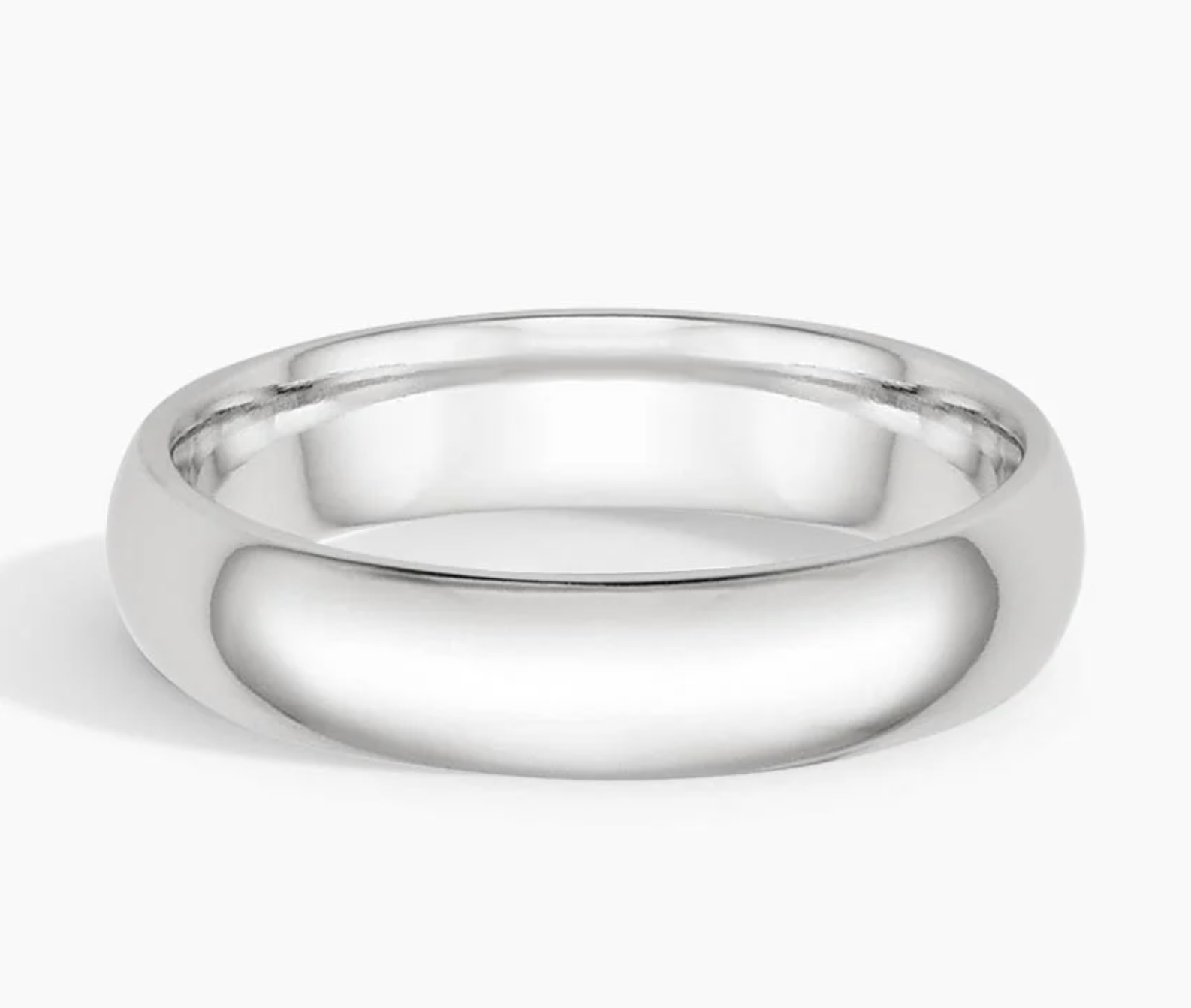 Platinum Comfort Fit Half Round Band - Jackson Hole Jewelry Company