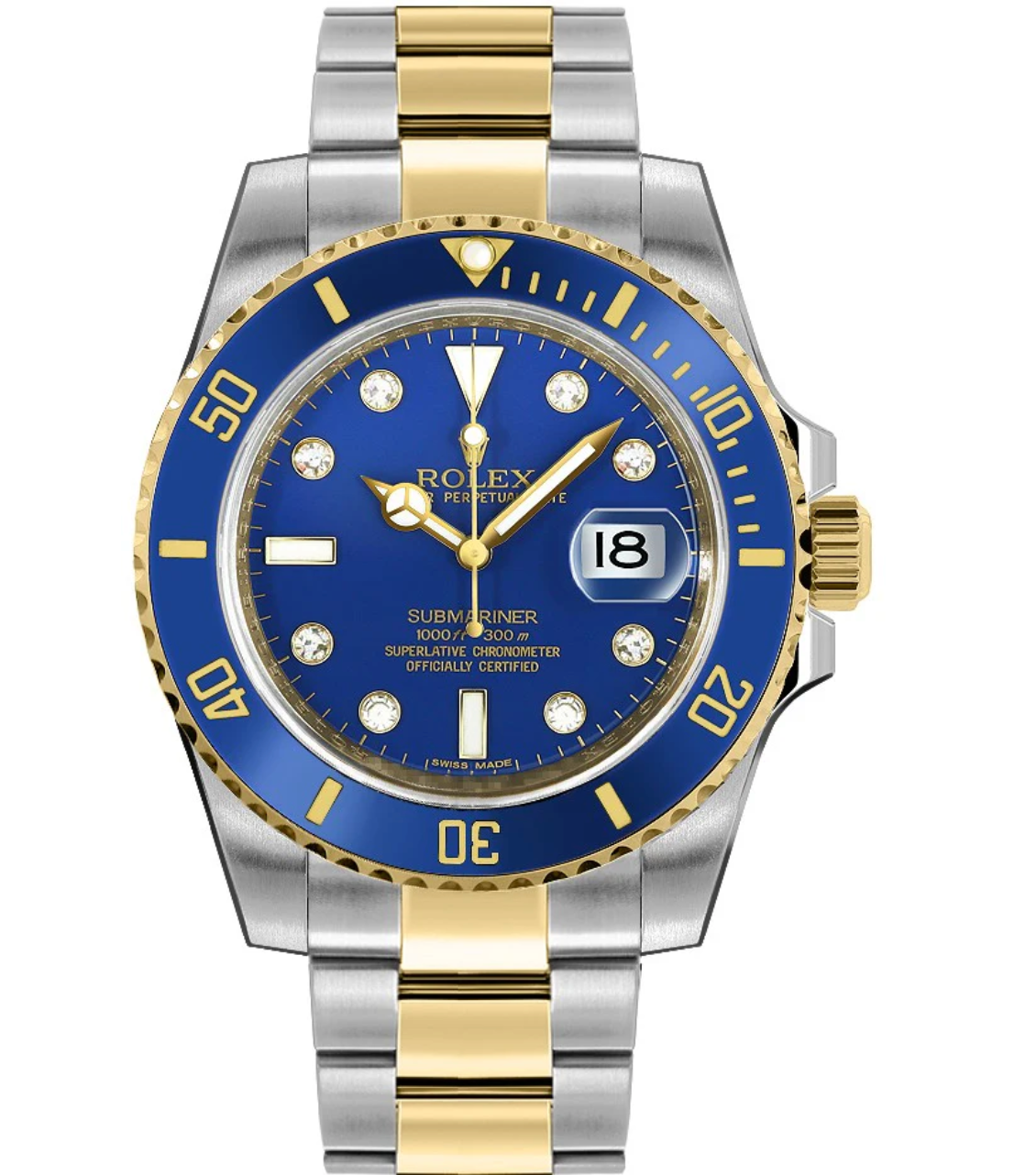 Rolex - Submariner Date “Bluesy” in Yellow Rolesor with Blue Dial & Ceramic Bezel - Jackson Hole Jewelry Company