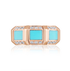 Picchiotti Xpandable™ Turquoise and Diamond Ring Yellow Gold 750 - Jackson Hole Jewelry Company