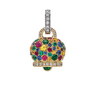 Chantecler – Campanelle Pendant in 18K Yellow & White Gold with Diamonds, Emeralds, Rubies & Sapphires - Jackson Hole Jewelry Company