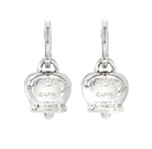 Chantecler Campanelle Earrings – 18K White Gold with Diamonds & Hand-Faceted Sky Blue Topaz - Jackson Hole Jewelry Company
