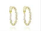18K Yellow Gold Zigzag Diamond Hoop Earrings – 3.91 Carats - Jackson Hole Jewelry Company